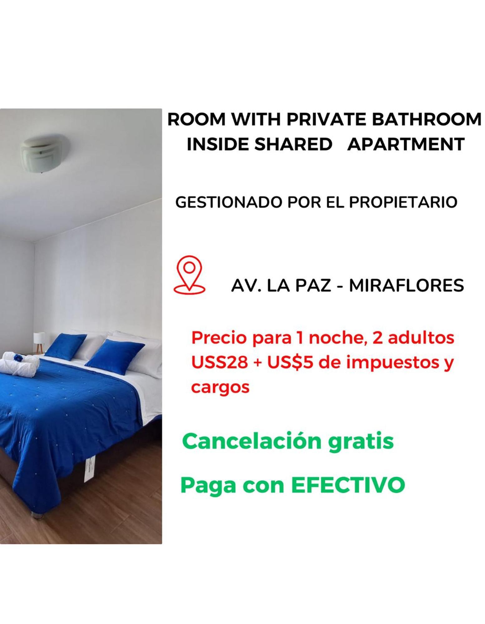 Habitacion Bano Propio La Paz 1 Lima Buitenkant foto